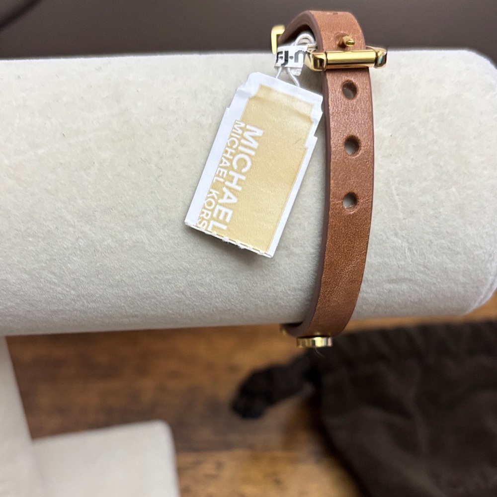 Michael Kors NWT Heritage logo leather bracelet - Picture 3 of 6